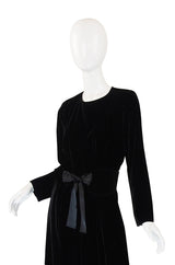 1970s Yves Saint Laurent Velvet Gown & Belt