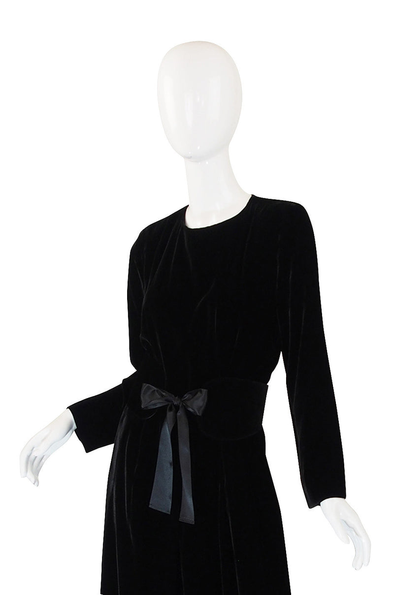 1970s Yves Saint Laurent Velvet Gown & Belt