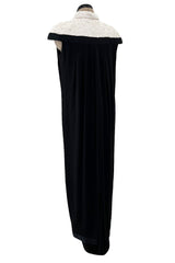 Superb Fall 2006 Chanel by Karl Lagerfeld Haute Couture Black Runway Dress w Shoulder Detailing