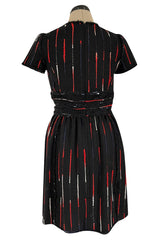 Iconic Fall 2010 Chanel by Karl Lagerfeld Look 21 Runway Black Knit Boucle Dress w Fringe Detailing