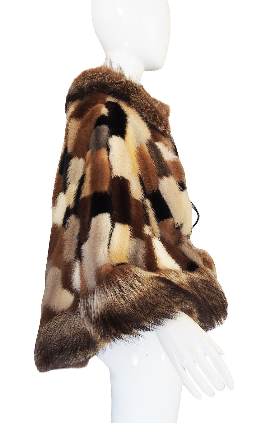 1970s Bonwitt Teller Patchwork Mink & Beaver Fur Cape – Shrimpton