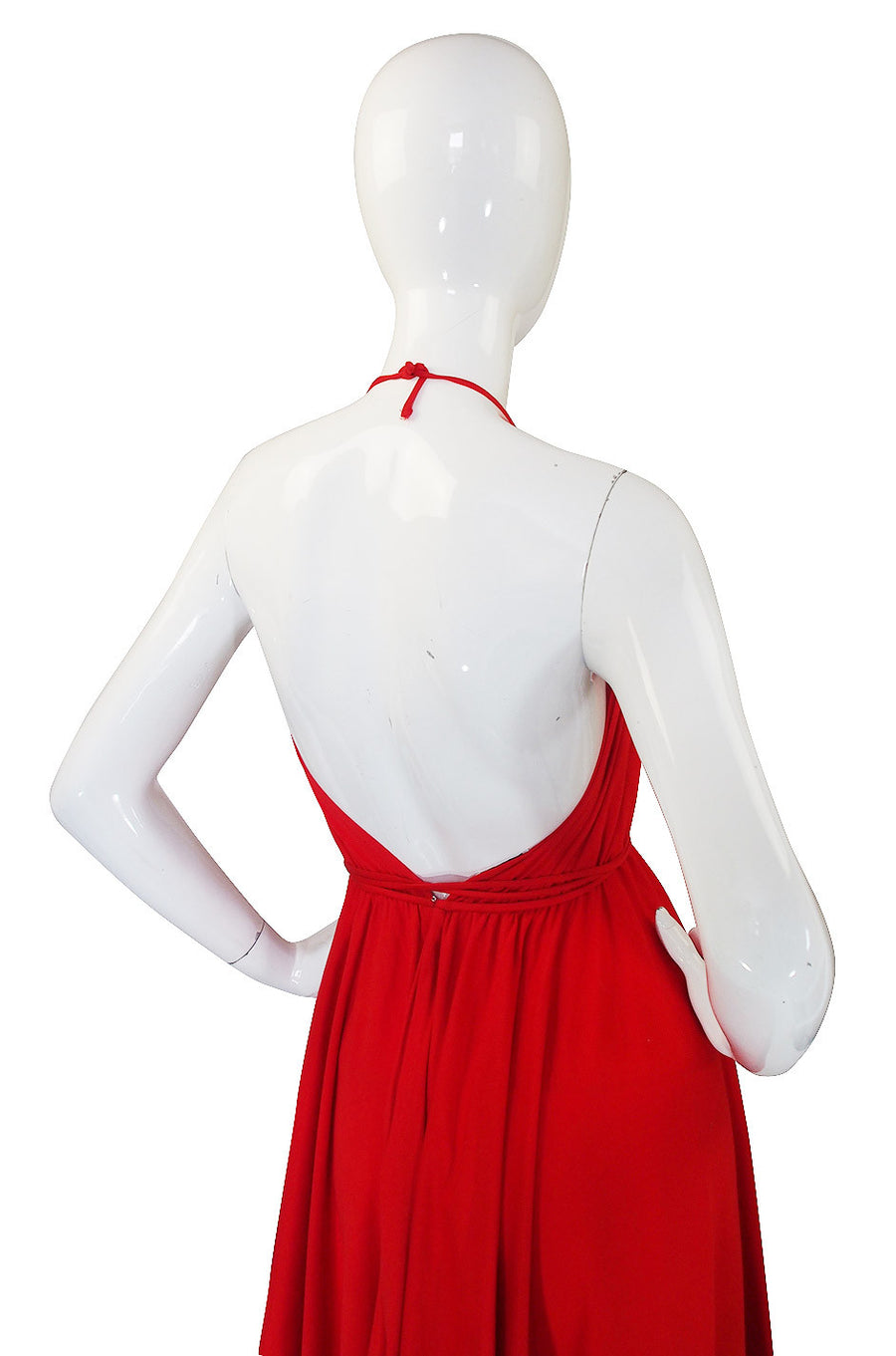 halston red dress 1978 Collection Rare Backless Red Halston Dress – Shrimpton Couture
