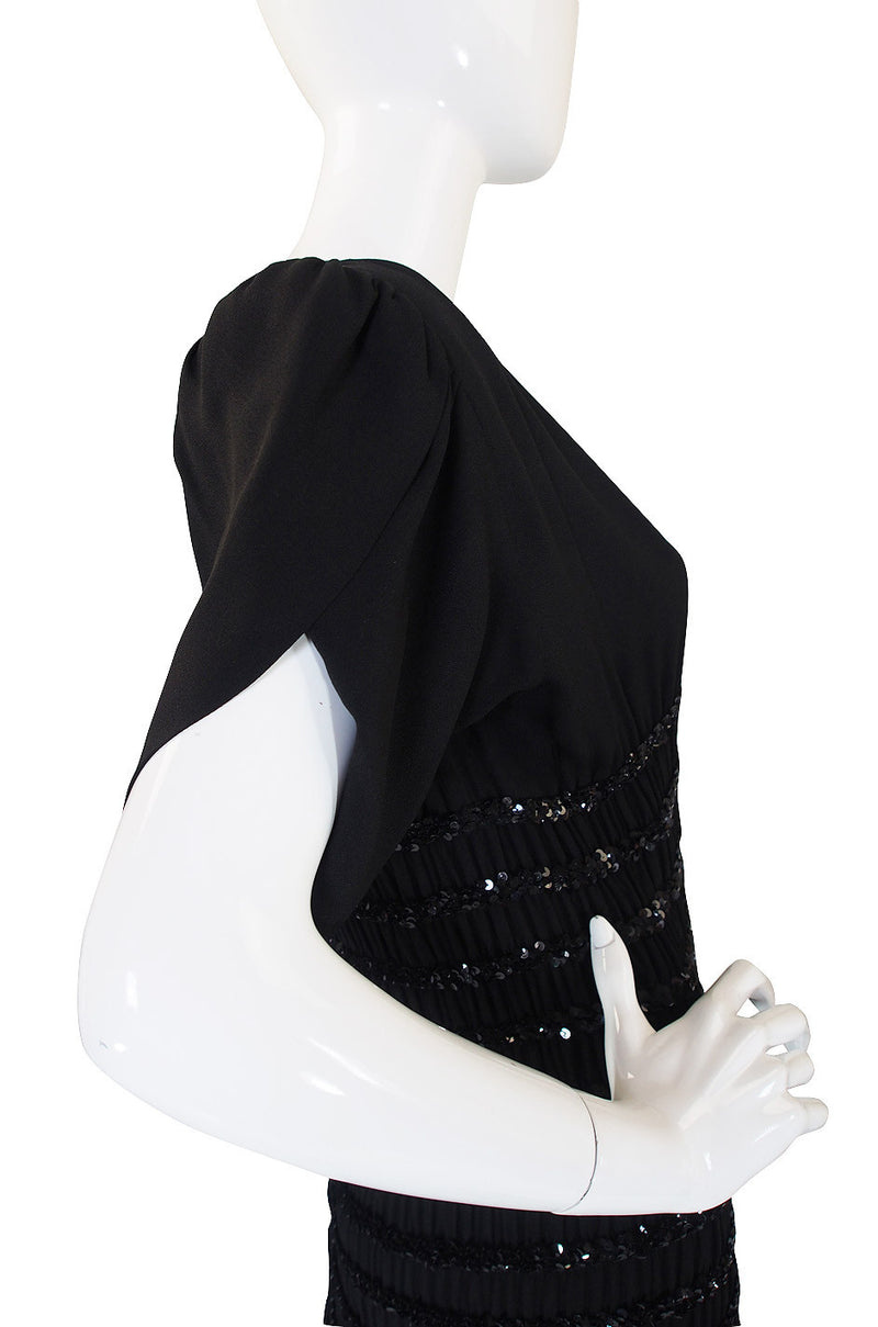 1983 Yves Saint Laurent Crepe & Sequin Dress