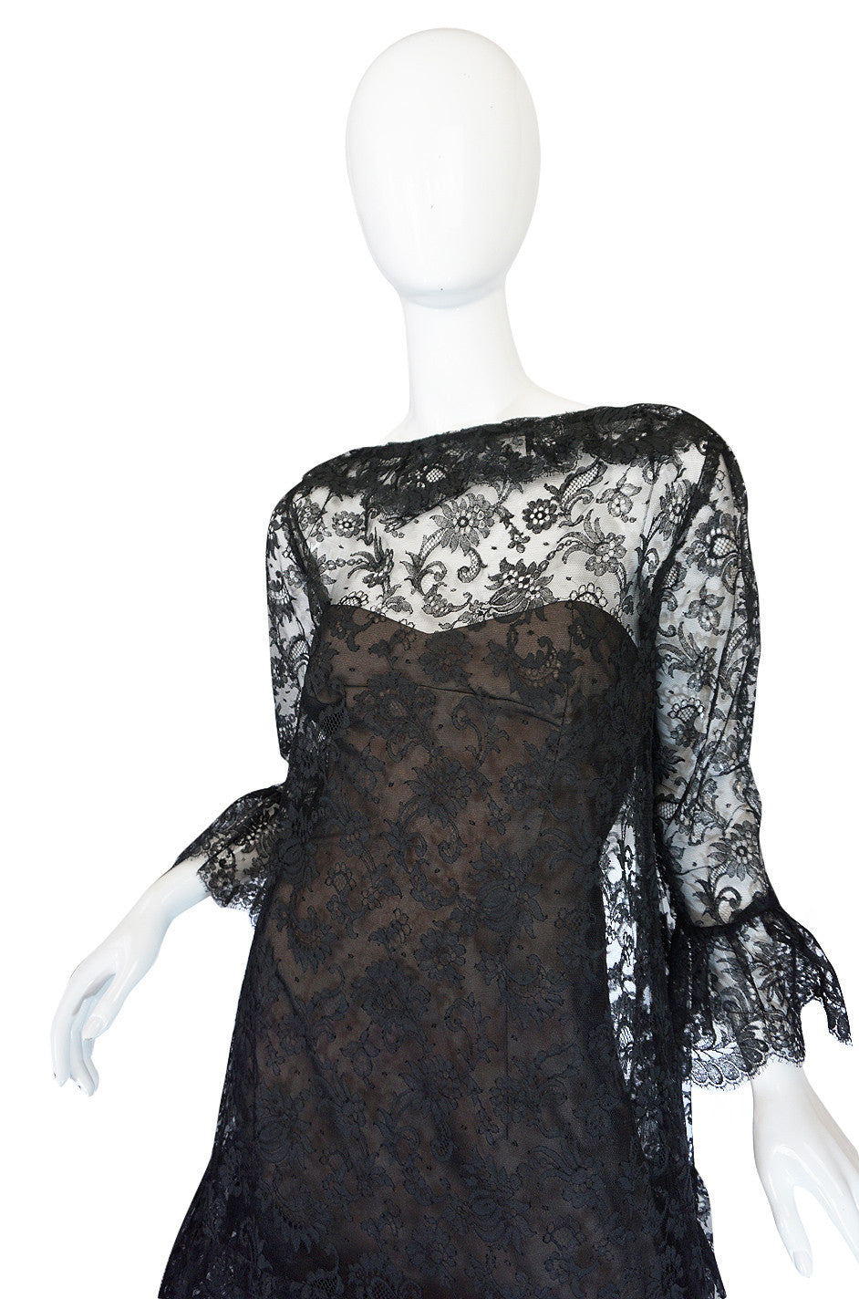 1960s Baby Doll Bill Blass Lace & Silk Dress Set – Shrimpton Couture