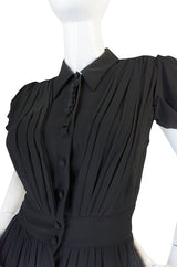 Stunnng Recent Black Silk Pleated Prada Top