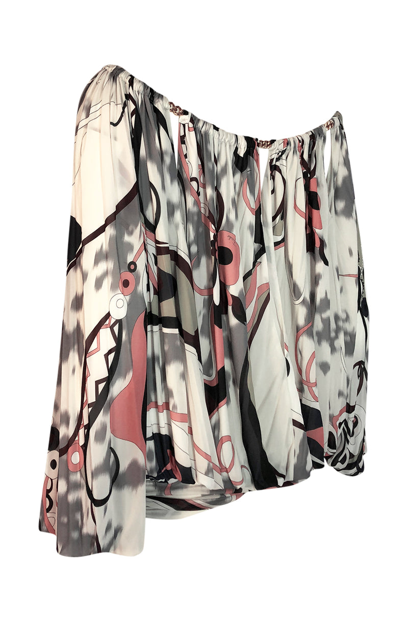 F/W 2014 Peter Dundas for Emilio Pucci Runway Printed Jersey Top