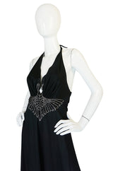 Museum Held 1971 John Kloss Beaded "Black Swan" Dress