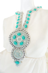 1960s Elaborate Beaded Front Jack Bryan Dress