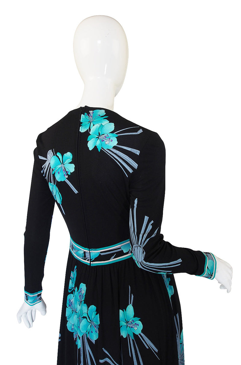 1970s Leonard Paris Printed Silk Jersey Dress