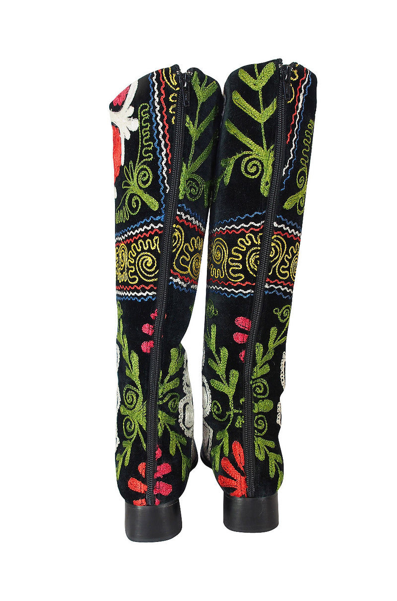 Rare 1960s Embroidered Boots 39