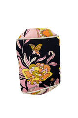 1960s Emilio Pucci Soft Pink Floral Pinted Silk Top Handle Mini Bag