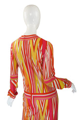 1970s Amazing Pucci Citrus Maxi Dress