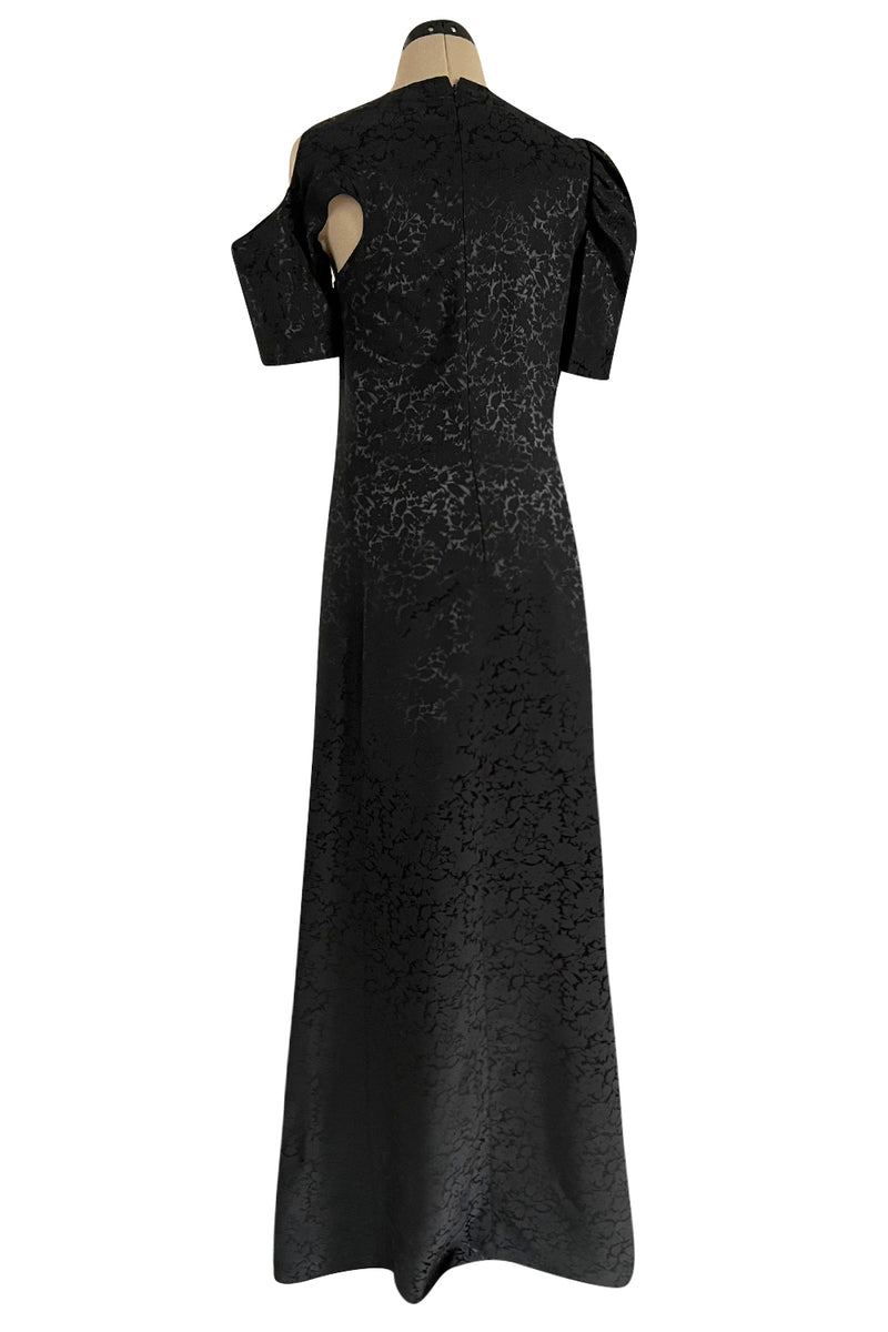 Fabulous Resort 2017 Celine by Phoebe Philo Cut Out Black on Black Floral Print Dress