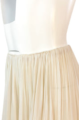 Recent Maria Lucia Hohan Ivory Silk Chiffon Trained Maxi Skirt