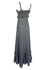 Bob Mackey Vintage 1980's Beaded Silk Gown Size 8