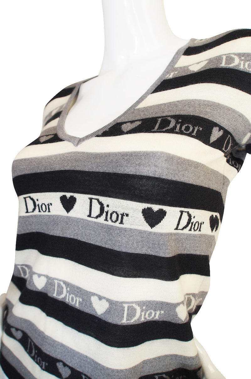 Early 2000 Hearts and Logos Dior Sweater