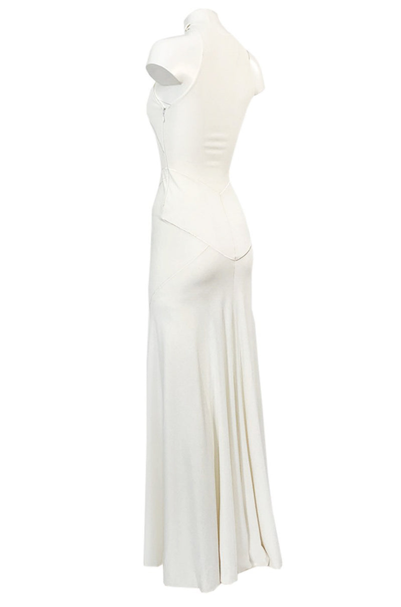 Documented Fall 2001 Azzedine Alaia Couture Runway Dress in Ivory Shrimpton Couture Documented Fall 2001 Azzedine Alaia Couture Runway Dress in Ivory Shrimpton Couture