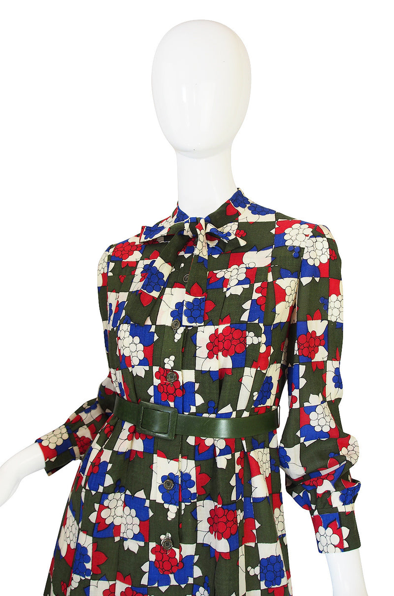 1960s Miss Dior Darling Print Challis Dress