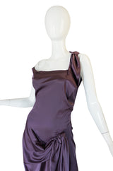 1990s Vivienne Westwood Light Purple Draped Red Label Dress