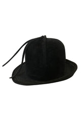 1970s Yves Saint Laurent Black Felt High Bowler Hat
