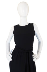 1990s Trained Oscar de la Renta Black Gown