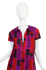 1960s Pierre Cardin for Takashimaya Silk Print Dress