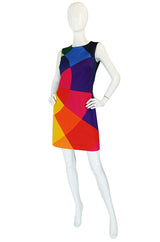 1980s Moschino Cheap & Chic Rainbow Colored Dress & Jacket