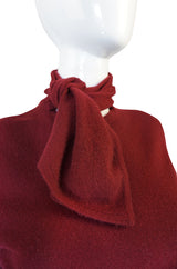 1980s Burgundy 100% Scottish Cashmere Chanel Sweater