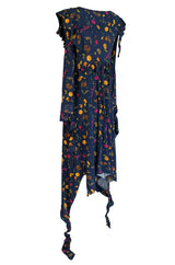 Fall 2016 Vetements Blue Floral Jersey Runway Dress Look 41