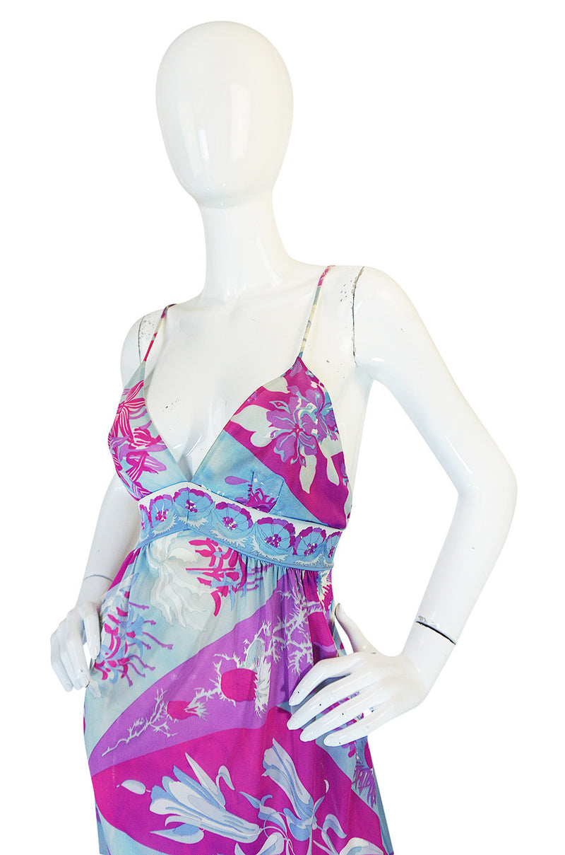 1960s Backless Floral Emilio Pucci for Formfit Rogers