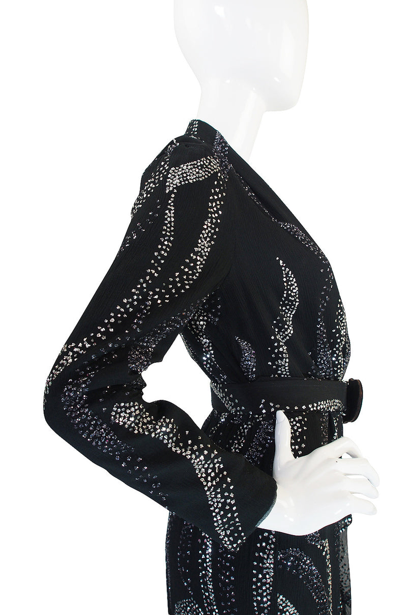 1960s George Halley Attributed Glitter Wrap Dress