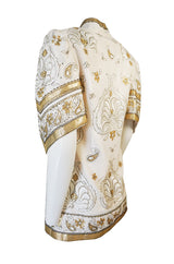 1975 Jean Louis Scherrer Haute Couture Lesage Embroidered Top or Jacket