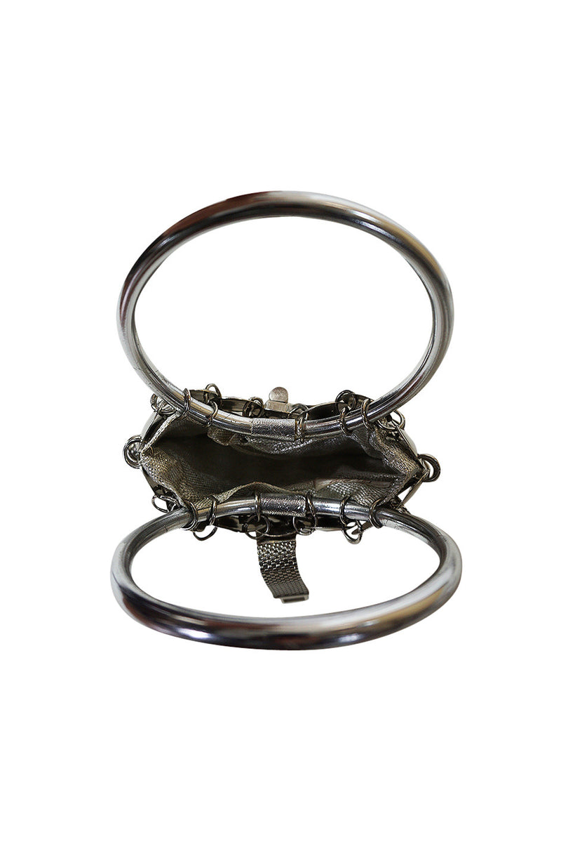 1960s Silver Disc Bag in the Manner of Paco Rabanne