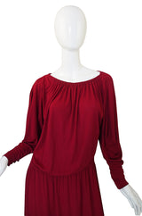 1970s Numbered Christian Dior Off Shoulder Dress