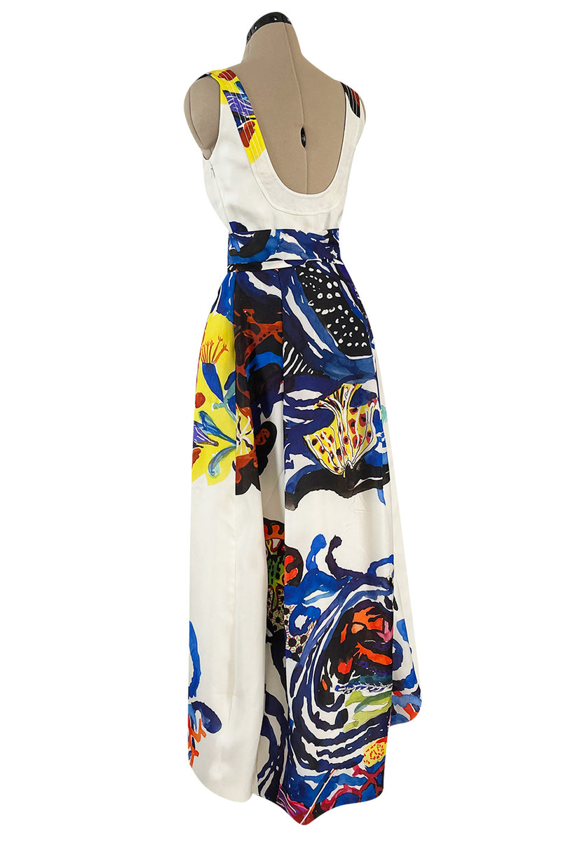 Look 45 Spring 2008 Christian Lacroix Silk Organza Dress w Crystal Detailing & Exuberant Print