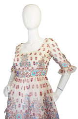 1960s Silk Oscar De La Renta Museum Piece Dress