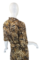 1980s Yves Saint Laurent Leopard Skirt & Top