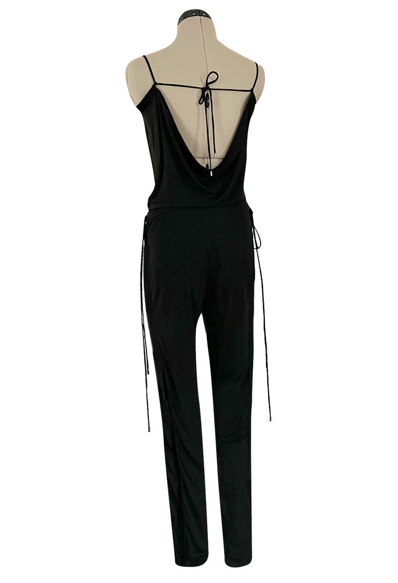 Fall 2009 Gucci by Frida Giannini Ad Campaign Black Jersey Draped Back Jumpsuit