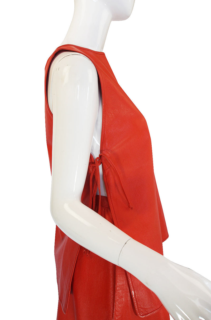 1960s Bonnie Cashin for Sills Orange Leather Set