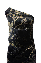 1980s Yves Saint Laurent One Shoulder Velvet Dress
