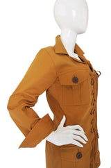 1980s Yves Saint Laurent Safari Tunic Dress
