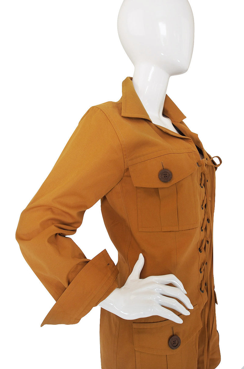 1980s Yves Saint Laurent Safari Tunic Dress