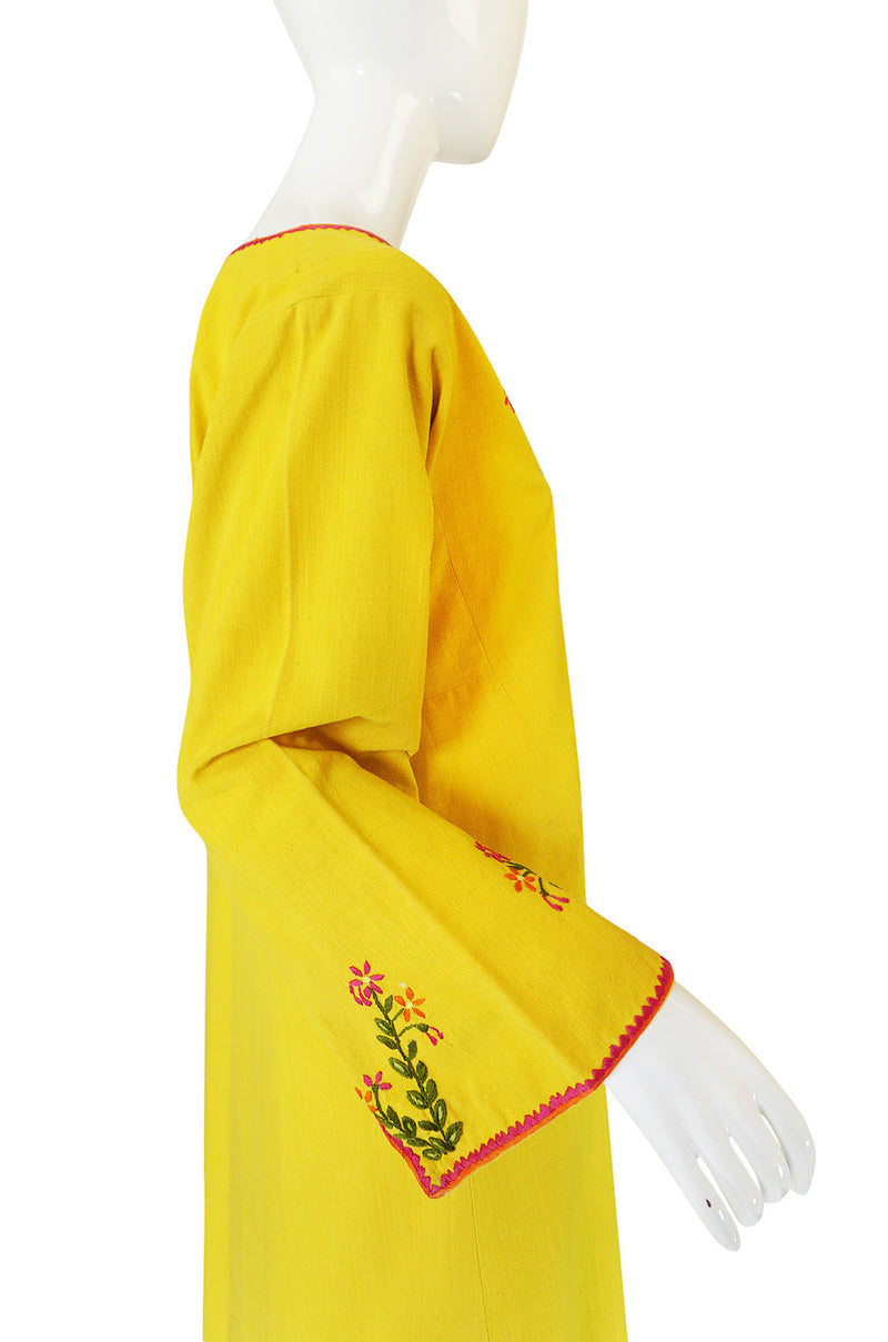 1960s Cotton Embroidered Josefa Caftan