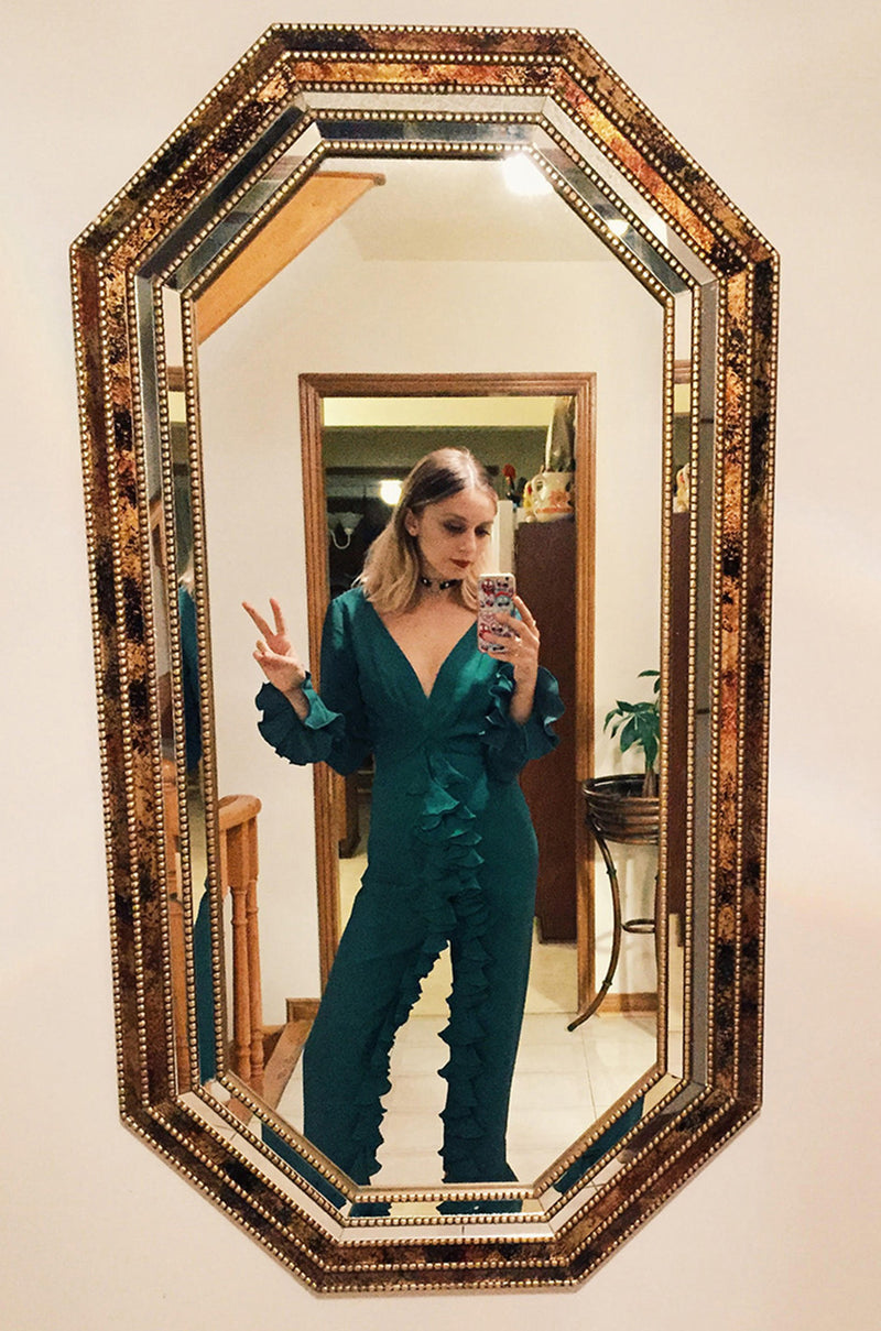 Rare 1960s Lucie Ann Crepe Jumpsuit