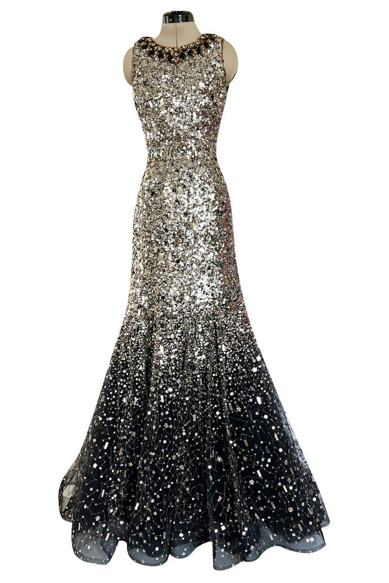 2006 prom dress Stunning Fall 2006 Oscar de la Renta Runway Gold & Silver Sequin & Bea – Shrimpton Couture