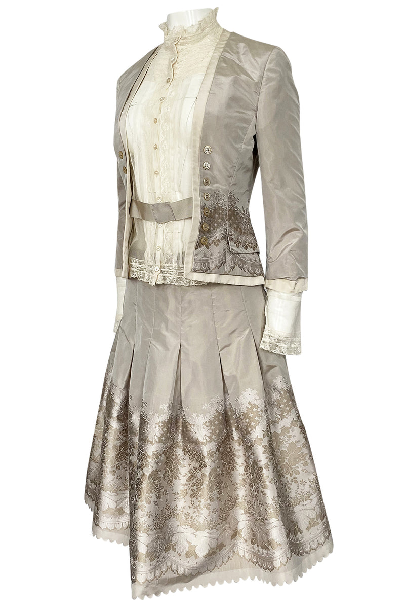 Spring 2005 Alexander McQueen 'It's Only a Game' Runway Skirt & Jacket Set