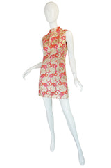 1960s Pink Metallic Pat Sandler Dress & Coat