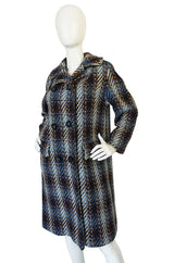Oversized 1960s Wool Tweed Boucle Coat