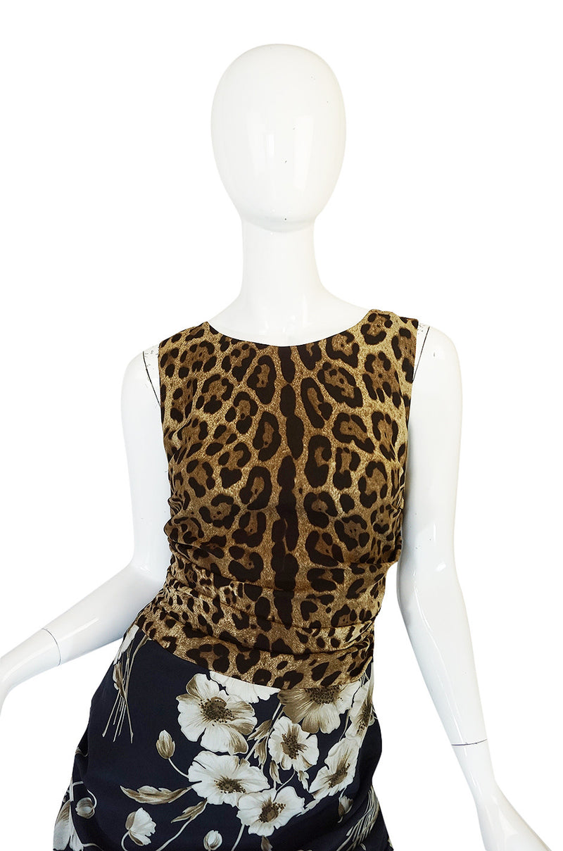 Recent Dolce & Gabbana Floral and Leopard Print Dress