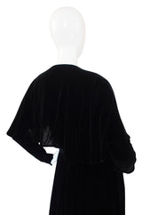 1990s Calvin Klein Velvet Wrap Top & Skirt
